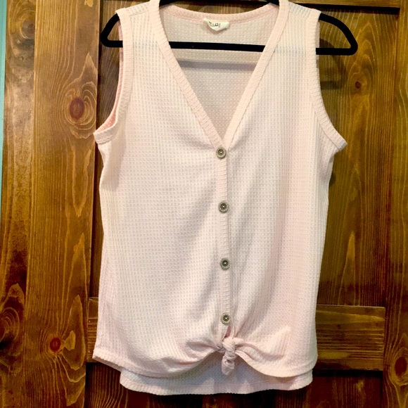 BiBi Tops - Waffle sleeveless top